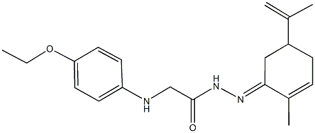 2-(4-ethoxyanilino)-N'-(5-isopropenyl-2-methyl-2-cyclohexen-1-ylidene)acetohydrazide