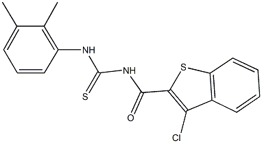 N-[(3-chloro-1-benzothien-2-yl)carbonyl]-N'-(2,3-dimethylphenyl)thiourea Structure