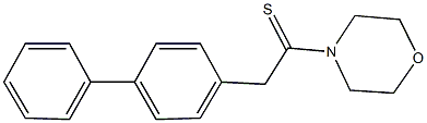 4-(2-[1,1'-biphenyl]-4-ylethanethioyl)morpholine 结构式