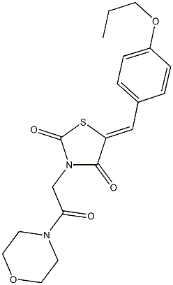 3-[2-(4-morpholinyl)-2-oxoethyl]-5-(4-propoxybenzylidene)-1,3-thiazolidine-2,4-dione