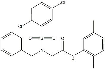 2-{benzyl[(2,5-dichlorophenyl)sulfonyl]amino}-N-(2,5-dimethylphenyl)acetamide,,结构式