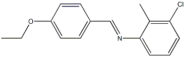 3-chloro-N-(4-ethoxybenzylidene)-2-methylaniline 结构式