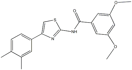 N-[4-(3,4-dimethylphenyl)-1,3-thiazol-2-yl]-3,5-dimethoxybenzamide 结构式