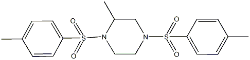 2-methyl-1,4-bis[(4-methylphenyl)sulfonyl]piperazine Structure