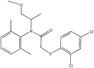 2-(2,4-dichlorophenoxy)-N-(2,6-dimethylphenyl)-N-(2-methoxy-1-methylethyl)acetamide 化学構造式