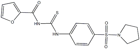 N-(2-furoyl)-N'-[4-(1-pyrrolidinylsulfonyl)phenyl]thiourea Struktur