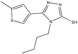 4-butyl-5-(5-methyl-3-thienyl)-4H-1,2,4-triazol-3-yl hydrosulfide,,结构式