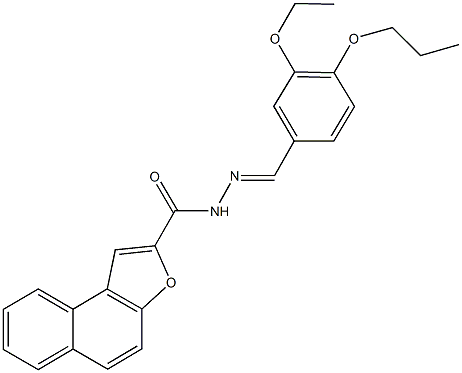 N'-(3-ethoxy-4-propoxybenzylidene)naphtho[2,1-b]furan-2-carbohydrazide 结构式