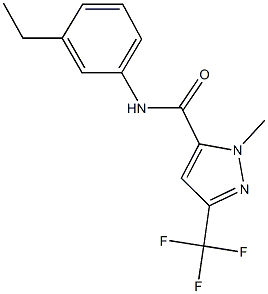 N-(3-ethylphenyl)-1-methyl-3-(trifluoromethyl)-1H-pyrazole-5-carboxamide Structure