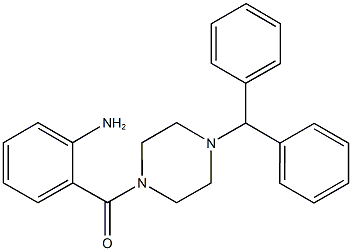 2-[(4-benzhydryl-1-piperazinyl)carbonyl]phenylamine,,结构式