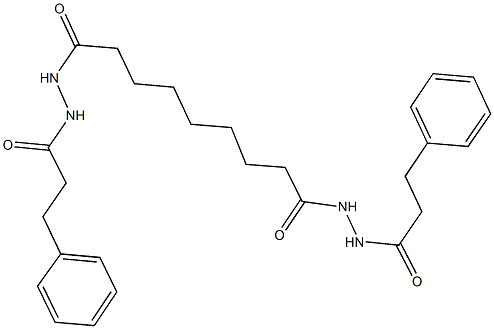 N'-{9-oxo-9-[2-(3-phenylpropanoyl)hydrazino]nonanoyl}-3-phenylpropanohydrazide Structure