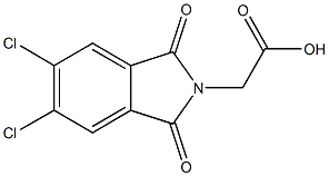 (5,6-dichloro-1,3-dioxo-1,3-dihydro-2H-isoindol-2-yl)acetic acid 化学構造式