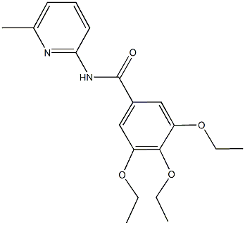 3,4,5-triethoxy-N-(6-methyl-2-pyridinyl)benzamide Struktur