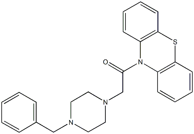 10-[(4-benzyl-1-piperazinyl)acetyl]-10H-phenothiazine,,结构式