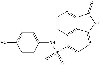 N-(4-hydroxyphenyl)-2-oxo-1,2-dihydrobenzo[cd]indole-6-sulfonamide,,结构式