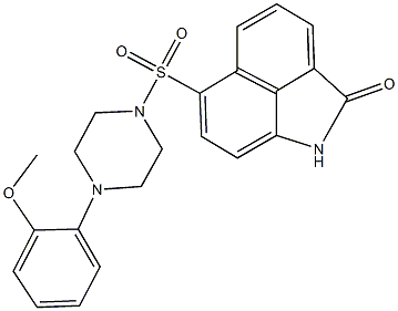 6-{[4-(2-methoxyphenyl)-1-piperazinyl]sulfonyl}benzo[cd]indol-2(1H)-one,,结构式