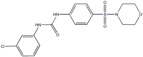 N-(3-chlorophenyl)-N'-[4-(4-morpholinylsulfonyl)phenyl]urea 结构式