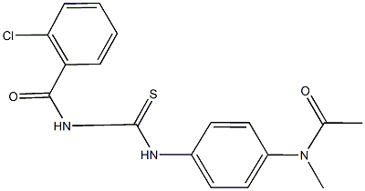 N-[4-({[(2-chlorobenzoyl)amino]carbothioyl}amino)phenyl]-N-methylacetamide 化学構造式