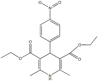 diethyl 4-{4-nitrophenyl}-2,6-dimethyl-1,4-dihydro-3,5-pyridinedicarboxylate Struktur