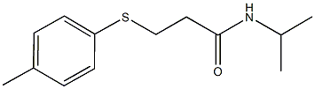 N-isopropyl-3-[(4-methylphenyl)sulfanyl]propanamide,,结构式