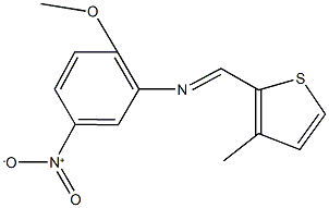 2-methoxy-N-[(3-methyl-2-thienyl)methylene]-5-nitroaniline Structure