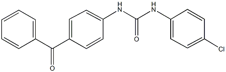 N-(4-benzoylphenyl)-N'-(4-chlorophenyl)urea Struktur