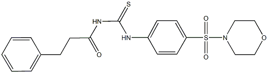 N-[4-(4-morpholinylsulfonyl)phenyl]-N'-(3-phenylpropanoyl)thiourea Structure