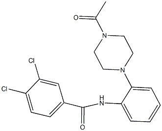 N-[2-(4-acetyl-1-piperazinyl)phenyl]-3,4-dichlorobenzamide Structure