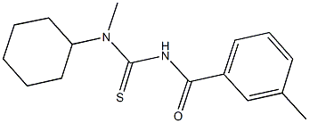 N-cyclohexyl-N-methyl-N'-(3-methylbenzoyl)thiourea Struktur