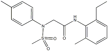  N-(2-ethyl-6-methylphenyl)-2-[4-methyl(methylsulfonyl)anilino]acetamide