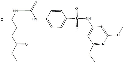 methyl 4-{[(4-{[(2,6-dimethoxy-4-pyrimidinyl)amino]sulfonyl}anilino)carbothioyl]amino}-4-oxobutanoate