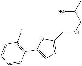 1-({[5-(2-fluorophenyl)-2-furyl]methyl}amino)-2-propanol Structure