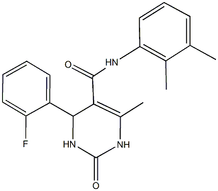 N-(2,3-dimethylphenyl)-4-(2-fluorophenyl)-6-methyl-2-oxo-1,2,3,4-tetrahydro-5-pyrimidinecarboxamide