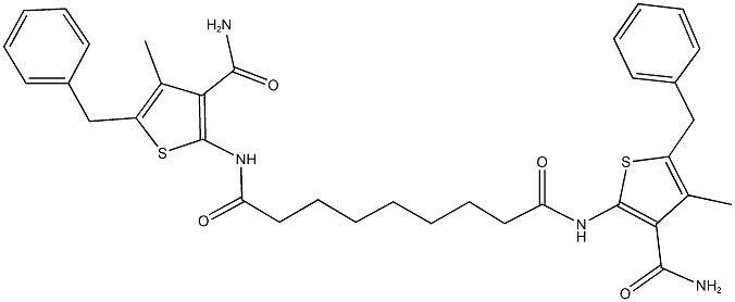  N~1~,N~9~-bis[3-(aminocarbonyl)-5-benzyl-4-methylthien-2-yl]nonanediamide