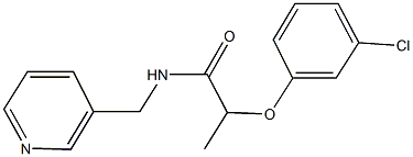 2-(3-chlorophenoxy)-N-(3-pyridinylmethyl)propanamide,,结构式