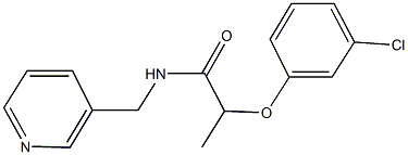 2-(3-chlorophenoxy)-N-(3-pyridinylmethyl)propanamide|