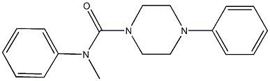 N-methyl-N,4-diphenyl-1-piperazinecarboxamide,,结构式