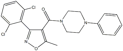 1-{[3-(2,6-dichlorophenyl)-5-methyl-4-isoxazolyl]carbonyl}-4-phenylpiperazine Structure