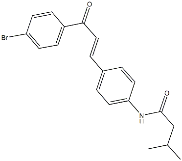 N-{4-[3-(4-bromophenyl)-3-oxo-1-propenyl]phenyl}-3-methylbutanamide 结构式