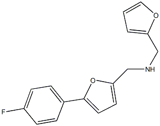 N-{[5-(4-fluorophenyl)-2-furyl]methyl}-N-(2-furylmethyl)amine Structure