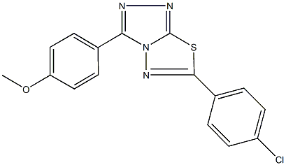 4-[6-(4-chlorophenyl)[1,2,4]triazolo[3,4-b][1,3,4]thiadiazol-3-yl]phenyl methyl ether Struktur