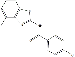 4-chloro-N-(4-methyl-1,3-benzothiazol-2-yl)benzamide|