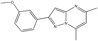 3-(5,7-dimethylpyrazolo[1,5-a]pyrimidin-2-yl)phenyl methyl ether,,结构式