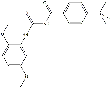 N-(4-tert-butylbenzoyl)-N'-(2,5-dimethoxyphenyl)thiourea,,结构式