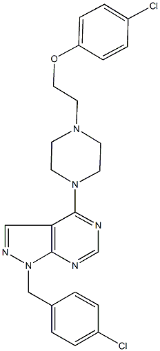 2-{4-[1-(4-chlorobenzyl)-1H-pyrazolo[3,4-d]pyrimidin-4-yl]-1-piperazinyl}ethyl 4-chlorophenyl ether