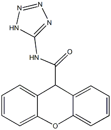 N-(1H-tetraazol-5-yl)-9H-xanthene-9-carboxamide 结构式