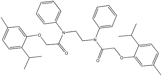 2-(2-isopropyl-5-methylphenoxy)-N-(2-{[(2-isopropyl-5-methylphenoxy)acetyl]anilino}ethyl)-N-phenylacetamide Struktur