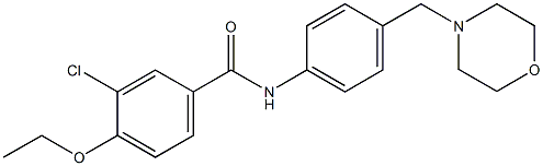 3-chloro-4-ethoxy-N-[4-(4-morpholinylmethyl)phenyl]benzamide 化学構造式