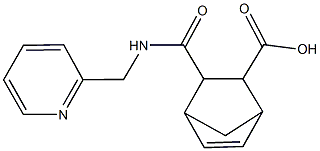 3-{[(2-pyridinylmethyl)amino]carbonyl}bicyclo[2.2.1]hept-5-ene-2-carboxylic acid Structure