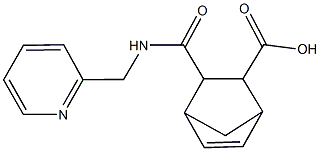 3-{[(2-pyridinylmethyl)amino]carbonyl}bicyclo[2.2.1]hept-5-ene-2-carboxylic acid Struktur